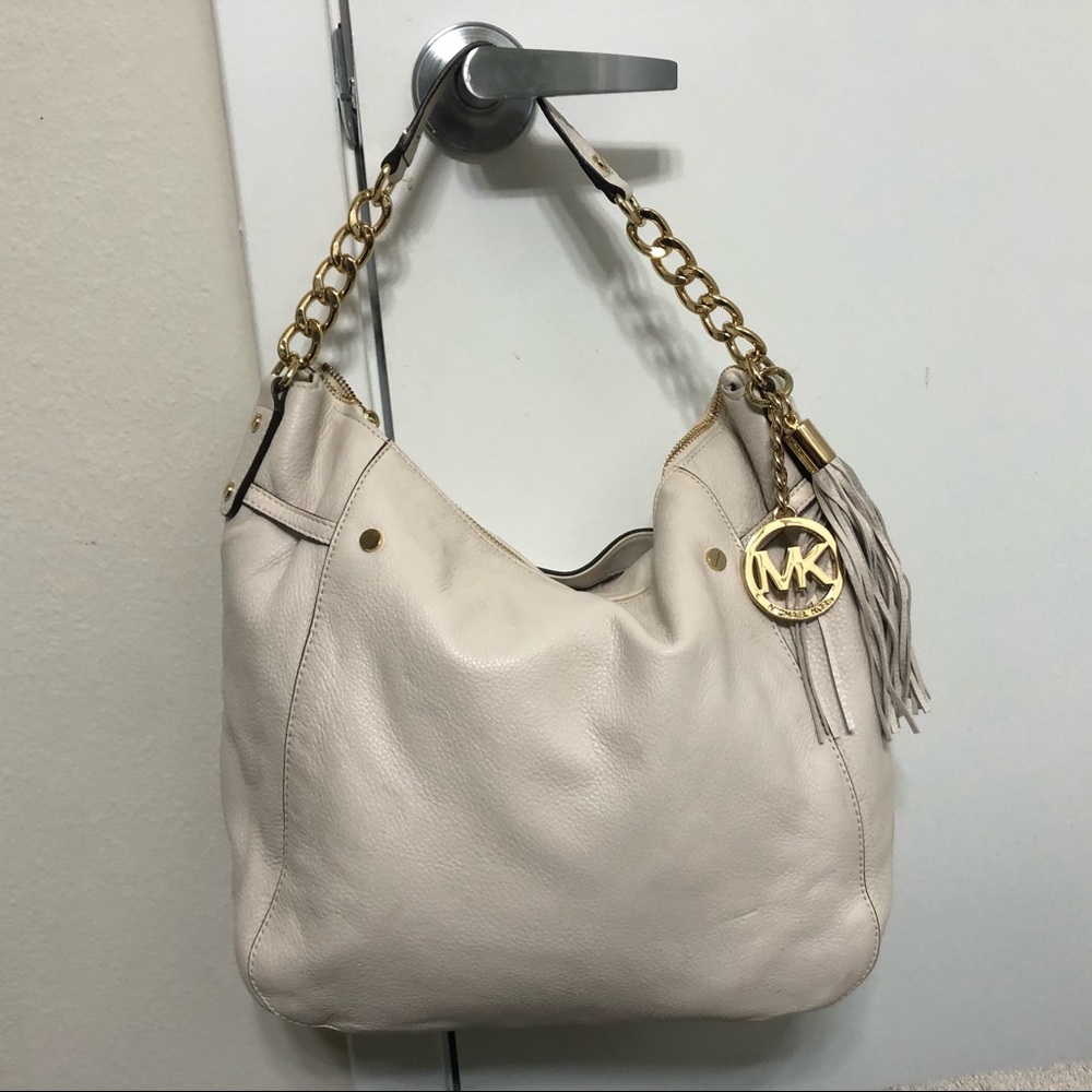 Cream Michael Kors crossbody bag
